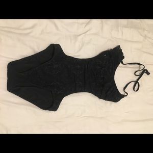 Black one piece swimsuit